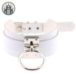 Collier Gothique Cœur: Livraison Standard Offerte - Pour Un Look Cou Gothique Affirmé - Blanc