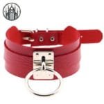 Collier Gothique Cœur: Livraison Standard Offerte - Pour Un Look Cou Gothique Affirmé - Rouge