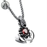 Collier Gothique En Acier Inoxydable: Scorpion Exquis - Argent