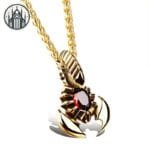 Collier Gothique En Acier Inoxydable: Scorpion Exquis - Or