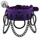 collier gothique noir femme livraison offerte violet 43cm 271 Collier Gothique Noir Femme - Livraison Offerte! - Violet / 43cm