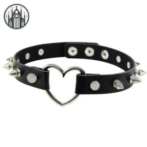 Collier Gothique Punk Cœur Steampunk — Univers Gothique