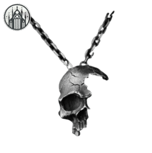 Collier Gothique Tête Mort Acier Inoxydable — Univers Gothique