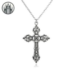 Collier Gothique Croix Homme Alliage — Univers Gothique