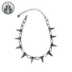 Collier Gothique Style Punk: La Quintessence Rebelle - Couleur Noire / 35cm