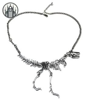 Collier Gothique Dinosaure T-Rex Alliage — Univers Gothique