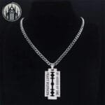 Collier Pendentif Lame En Acier Inoxydable - Tendance Exceptionnelle