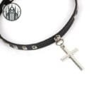 Collier Ras De Cou Gothique Ajustable 42 x 2 Cm En Cuir