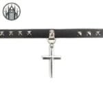 Collier Ras De Cou Gothique Ajustable 42 x 2 Cm En Cuir