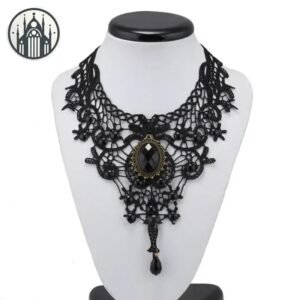 Collier Gothique Victorien Dentelle Élégant — Univers Gothique