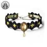 Collier Ras De Cou Vintage Et Gothique - Jaune