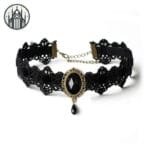 Collier Ras De Cou Vintage Et Gothique - Noir