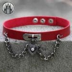 Collier Ras Du Cou Gothique - Rouge