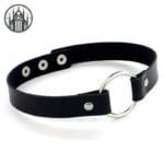 Collier Ras-le-cou Gothique En Zinc Brillant! Anneau
