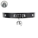 Collier Ras-le-cou Gothique En Zinc Brillant! Kitten