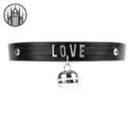 Collier Ras-le-cou Gothique En Zinc Brillant! Love
