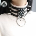 Collier Gothique Ras Cou Clous Noirs — Univers Gothique (vue 2)