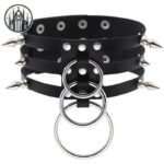 Collier Gothique Ras Cou Clous Noirs — Univers Gothique (vue 3)