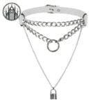 Colliers Gothique Chauve-souris: Style Audacieux! - Blanc