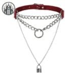 Colliers Gothique Chauve-souris: Style Audacieux! - Rouge