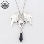 Colliers Gothique: Collier Cimetière En Cristal à Maillons - Argent