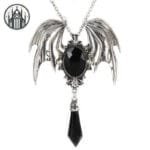 Colliers Gothique: Collier Cimetière En Cristal à Maillons - Noir