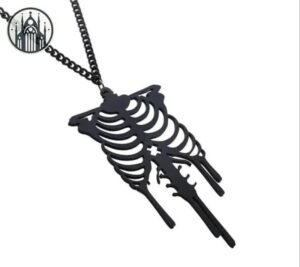 Collier Gothique Squelette Acrylique — Univers Gothique