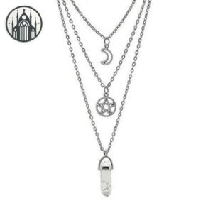 Collier Gothique Squelette Cristal — Univers Gothique