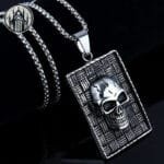 Colliers Gothiques Pour Homme: Style Sombre Et Masculin - Square Skull / 60cm