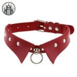 Colliers Gothiques Rouges à Circonférence Réglable - Col