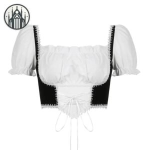 Haut Gothique Brocart Manches Bouffantes — Univers Gothique