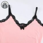 Corset Gothique Victorien Dentelle Rose — Univers Gothique (vue 4)