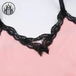 Corset Gothique Victorien Dentelle Rose — Univers Gothique (vue 5)