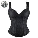 Corset Gothique Burlesque: Notre Style Canon De L’enfer! Noir / l