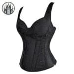 Corset Gothique Burlesque: Notre Style Canon De L’enfer! Noir / Xxl