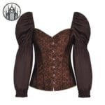 Corset Gothique Bustier: Guide Des Tailles Et Style Canon - Marron / s