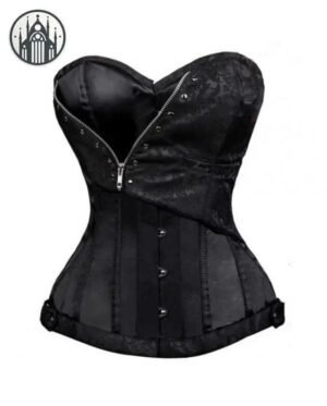 Corset Gothique Dentelle Satin Femme — Univers Gothique