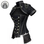 Corset Gothique En Simili Cuir - Style Canon!