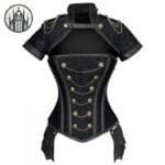 Corset Gothique En Simili Cuir - Style Canon! Noir / s