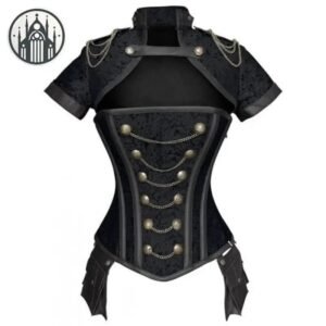 Corset Gothique Simili Cuir Chaîne — Univers Gothique