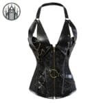 Corset Gothique Jacquard Pour Femme - Noir / s