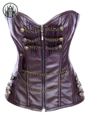 Corset Gothique PVC Chaînes — Univers Gothique