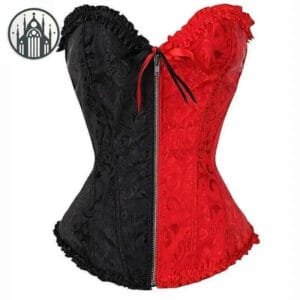 Corset Gothique Pour Femme - Guide Des Tailles 3 Corset Gothique Pour Femme - Guide Des Tailles - Rouge & Noir / s