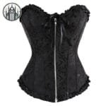 Corset Gothique Renforcé à Motif Floral