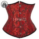 Corset Gothique Renforcé En Polyester Pour Femme - Rouge Dark / Xs