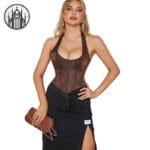 Corset Gothique Steampunk Floral - Livraison Gratuite!