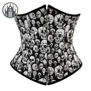 Corset Gothique Crâne Polyester Spandex — Univers Gothique