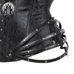 Corset Gothique Steampunk Rouge Et Noir - Livraison Standard Offerte