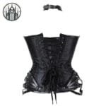 Corset Gothique Steampunk Rouge Et Noir - Livraison Standard Offerte