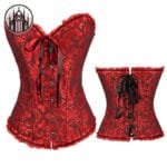 Corset Renforcé: Look Chic Et élégant! - Burgundy / Xs